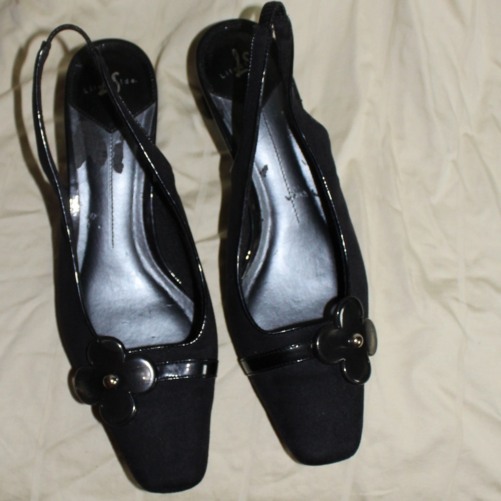 LifeStride Juniper Slingback Pump sz 7.5 Wide Black